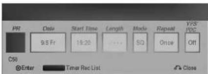 LG DR4712PVL - Trykk TIMER REC. - 1