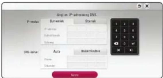 Angi en IP-adressung DNS. Prombus Dynamisk Statisk 1 2 3 4 5 6 Sulzer/Struktur Sulzerg DNS-server Auto Brukerhändisk Pener Struktur Auto