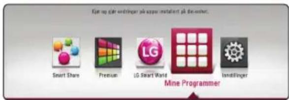 LG BP730N - Bruke menyen My Apps - 1