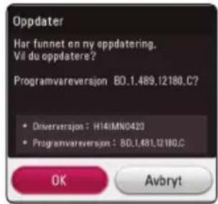 Oppdater Har funnet en my oppdatering. Vil du oppdatere? Programvareversion B0.1.489.12180.C? • Driverversjon : H14IMN0420 • Programvareversion : 80.1.481.12180.C OK Avbryt