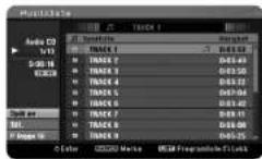 LG RH397C - Alternativer for menyen musikkliste - 1