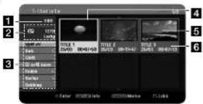 LG RH397C - Om tittellistemenyen - 1