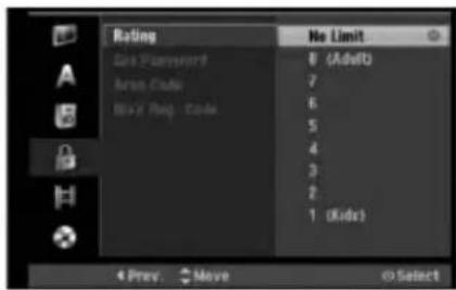 LG RH1989P1 - Innstillinger for lås (foreldrekontroll) - 1