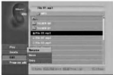 LG RH7520NP2L - Alternativer i Audio CD-meny og Musikkmeny - 1