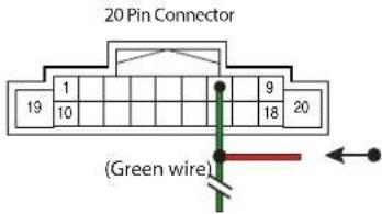 20 Pin Connector 19 1 10 9 18 20 (Green wire)