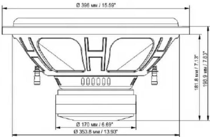 Ø 396 MM / 15.59" Ø 170 MM / 6.69" Ø 353.8 MM / 13.93" 181.8 MM / 7.13" 198.9 MM / 7.83"