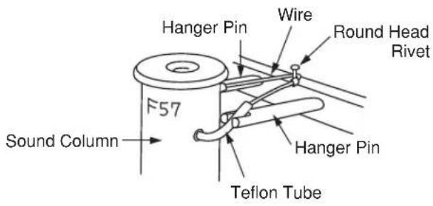 Hanger Pin Wire Round Head Rivet F57 Sound Column Hanger Pin Teflon Tube