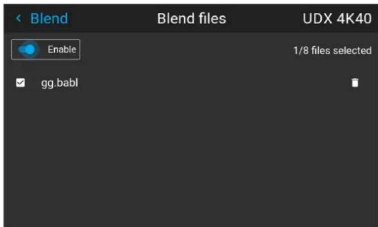Blend Blend files UDX 4K40 Enable 1/8 files selected gg.babl
