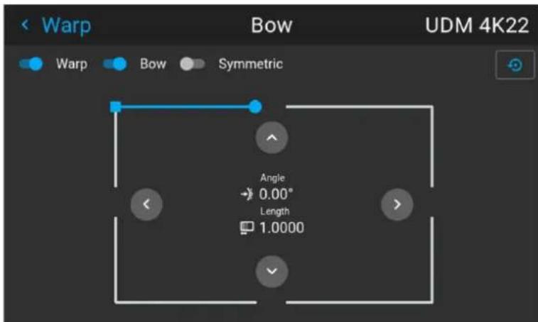 Warp Bow UDM 4K22 Warp Bow Symmetric Angle → 0.00° Length 1.0000