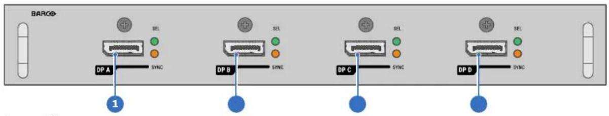 BARCO DP A SYNC DP B SYNC DP C SYNC DP D SYNC 1