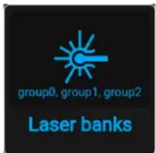 group0, group1, group2 Laser banks