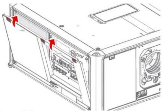 Barco M4K15 - Removing the right side filter - 1