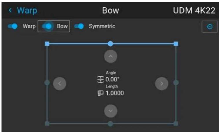 Warp Bow Symmetric UDM 4K22 Warp Bow Angle 0.00° Length 1.0000