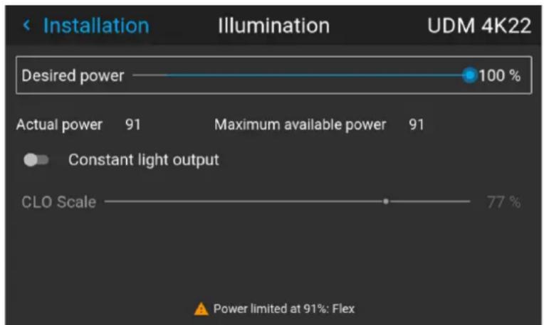 Barco M4K15 - How to reduce the power - 2