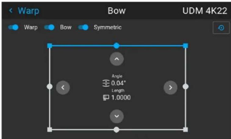 Warp Bow Symmetric UDM 4K22 Warp Bow Angle 0.04° Length 1.0000