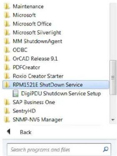 Maintenance Microsoft Microsoft Office Microsoft Silverlight MM ShutdownAgent ODBC OrCAD Release 9.1 PDFCreator Roxio Creator Starter RPM1521E Shutdown Service DigiPDU Shutdown Service Setup SAP Business One SentryHD SNMP-NV6 Manager Back Search programs and files