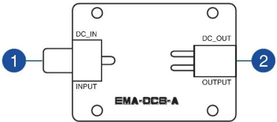 DC_IN INPUT DC_OUT OUTPUT EMA-DCB-A