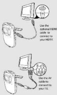 Use the optional HDMI cable to connect to your HDTV. Use the air cable to connect to your TV.