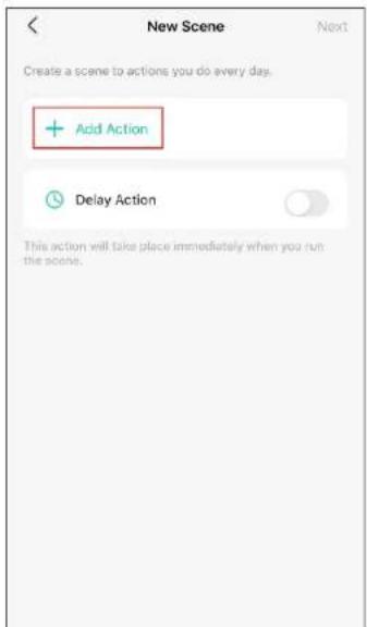 New Scene Create a scene to actions you do every day. + Add Action Delay Action This action will take place immediately when you run the scene.