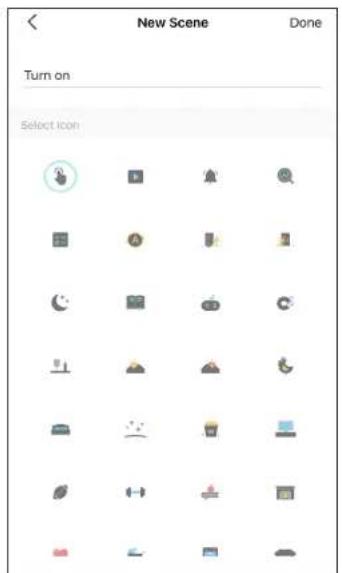 New Scene Done Turn on Select icon