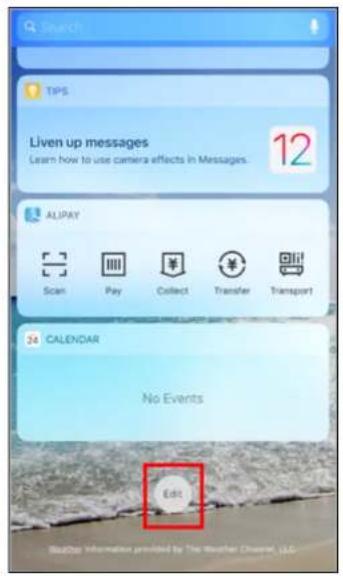 Search TIPS Liven up messages Learn how to use camera effects in Messages. 12 ALIPAY Scan Pay Collect Transfer Transport 34 CALENDAR No Events Edit Weather Channel, LLC