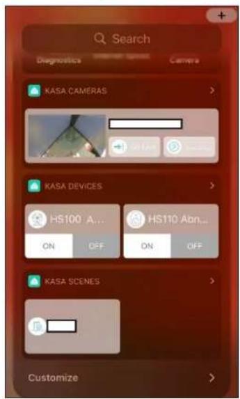 Search Diagnostics Camera KASA CAMERAS KASA DEVICES HS100 A... HS110 Abn... ON OFF ON OFF KASA SCENES Customize