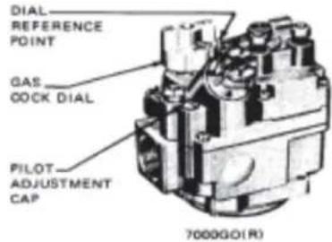 DIAL REFERENCE POINT GAS COCK DIAL PILOT ADJUSTMENT CAP 7000GO(R)