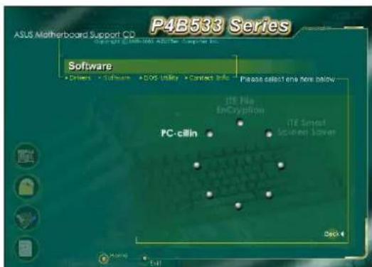 P4B533 Series ASUS Motherboard Support CD Software • Drivers • Software • DOS Utilities • Connect Info • Please select one now below... PC-cillin ITE File Encryption ITE Secret Secure-Server Back 4