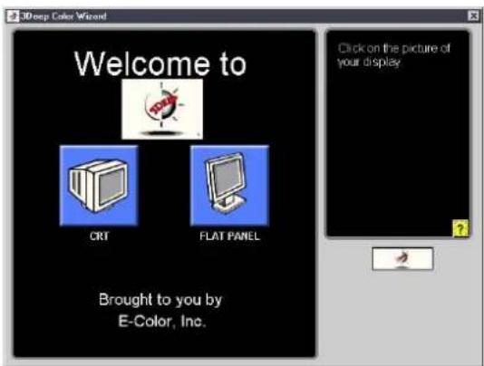 3Deep Color Wizard Welcome to CRT FLAT PANEL Brought to you by E-Color, Inc. Click on the picture of your display.