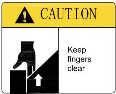 CAUTION Keep fingers clear