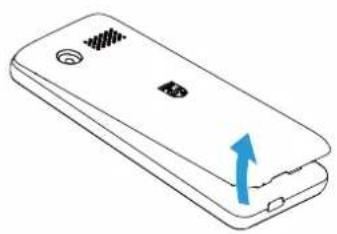 PHILIPS E2220 - 插入 SIM/SD 卡 - 1