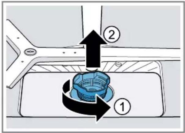 Diagram illustrating a mechanical or fluid system with labeled components and directional arrows indicating flow or movement.