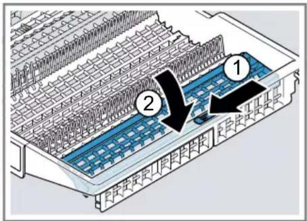 Architectural diagram showing a building interior with labeled components and directional arrows indicating structural changes.