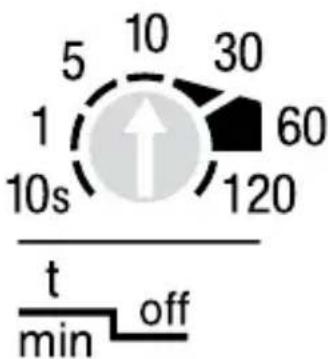 5 10 30 1 60 10s 120 t min off