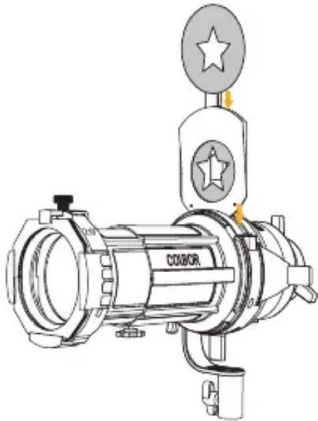 COLBOR SL20-B - Attaching the Gobos - 1