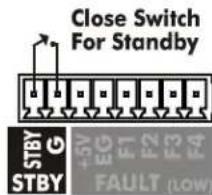 Close Switch For Standby STBY G +5V EG F1 F2 F3 F4 FAULT (LOW)