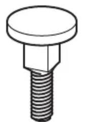 Technical line drawing of a bolt with threaded base and hexagonal head (no text or symbols)