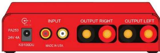 PA253 24V 4A KS100DU INPUT MADC IN USA OUTPUT RIGHT OUTPUT LEFT
