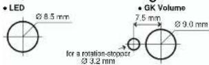 ROLAND GK-KIT-BG - Dimensional Drawing of the Hole - 1