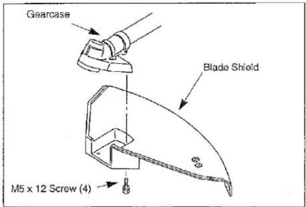 Gearcase Blade Shield M5 x 12 Screw (4)