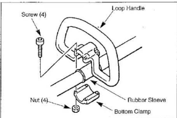 Screw (4) Loop Handle Nut (4) Rubbar Sleeve Bottom Clamp