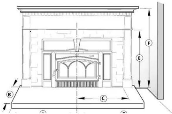 Architectural cross-section diagram of a building with labeled dimensions and structural elements