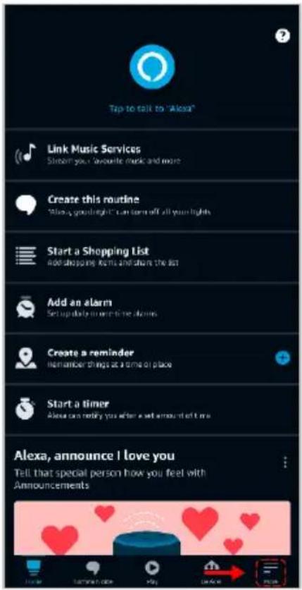 Tap to talk to "Alexa" Link Music Services Create this routine Start a Shopping List Add an alarm Create a reminder Start a timer Alexa, announce I love you Tell that special person how you feel with Announcements