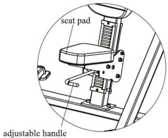 seat pad adjustable handle