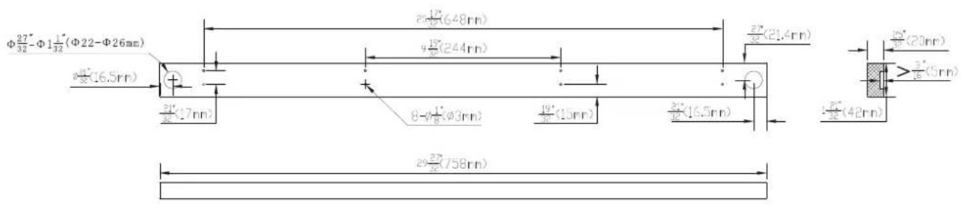 Φ27/32-Φ1 1/32(Φ22-Φ26mm) φ4/8(16.5mm) 29 1/2(648mm) φ15/32(244mm) 27/32(21.4mm) 29 1/2(20mm) >3/5(5mm) φ4/8(17mm) 8-7/8(Φ3mm) 19/32(15mm) 21/12(16.5mm) 3 8/32(42mm) 29 27/32(758mm)