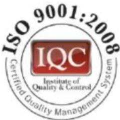 ISO 9001:2008 IQC Institute of Quality & Control Certified Quality Management System
