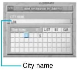 CITY NAME LOR List List CLR City name