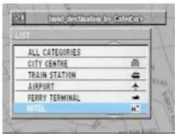 List ALL CATEGORIES CITY CENTRE TRAIN STATION AIRPORT FERRY TERMINAL MOTEL.