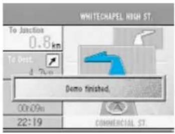 WHITECHAPEL HIGH ST. To Junction 0.8 km To Dest. d 70m Demo finished. 00x09m 22:19 COMMERCIAL ST.