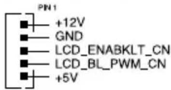 PIN1 +12V GND LCD_ENABKLT_CN LCD_BL_PWM_CN +5V